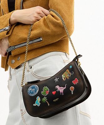 ＜COACH＞ウェイバリーバッグ・ラブド　レザー・ステッカー　プリント